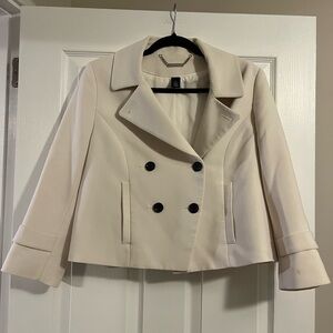 White House Black Market Cream Blazer